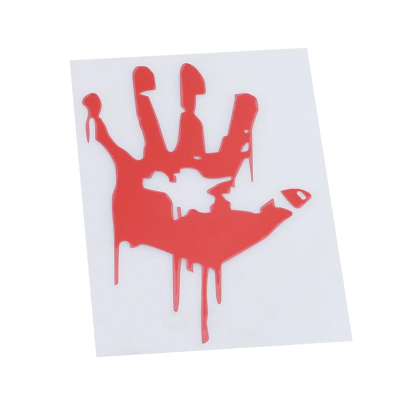 Car Stickers Bloody Fingerprint Blooding Handprint Lifelike Creative Decals Auto Tuning Waterproof
