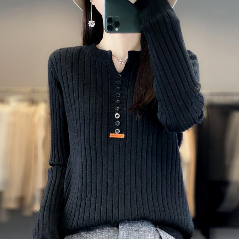 Autumn Women's Sweater Temperament Pullover Round Neck Regular Sweater Women's Knitwear
