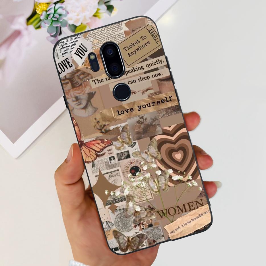 For LG G7 thinQ Case G710EM LM-G710 G710 Luxury Painted Cover Soft Silicone Phone Cases For LG G7 ThinQ Back Covers 6.1'' Bumper