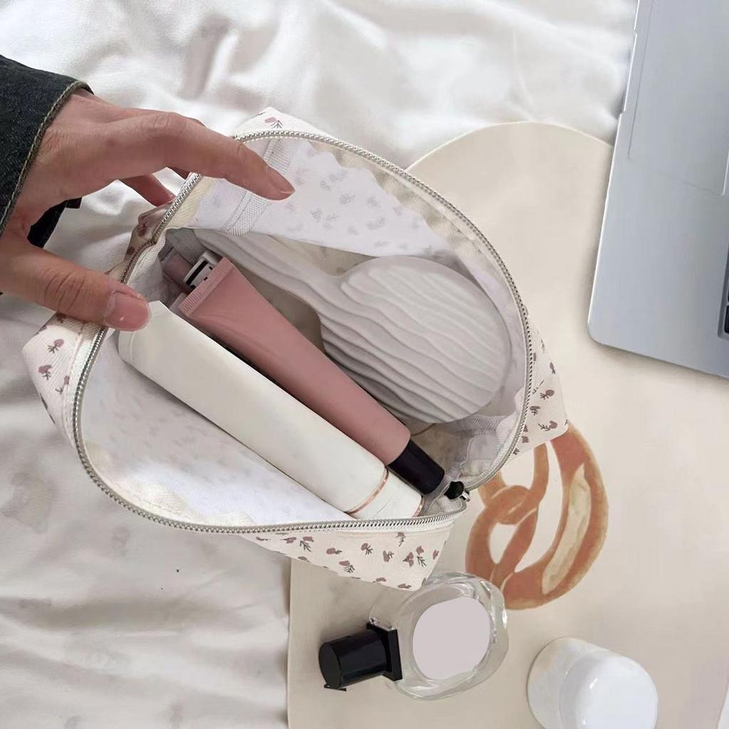 Handheld Makeup Bag Toiletry Pouch Cosmetic Travel Organizer Container Practical Stationery Storage Bag for Daily Use