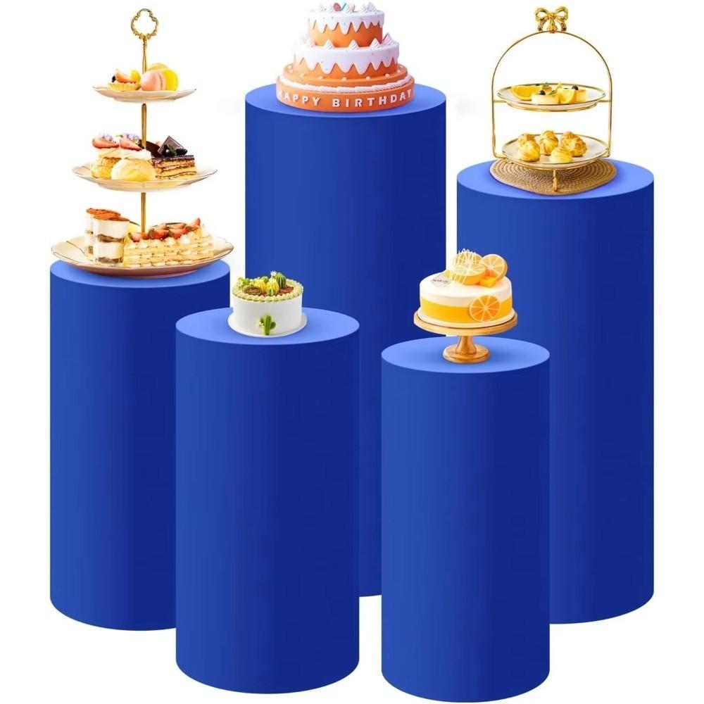 Polyester Desserts Tablecloth Reusable Party Wedding Decor DIY Cylinder Cover  Cake Column Backdrop