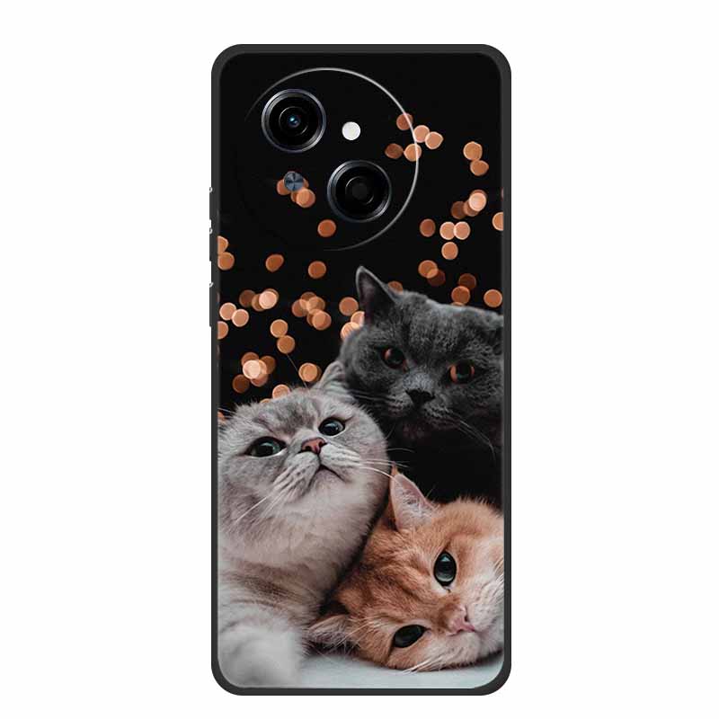 Phone Case For Tecno Spark Go 1 S Back Cover Case 6.67" Black Silicone Soft TPU Coque For Tecno Spark Go 1S Case Go1S Funda Para