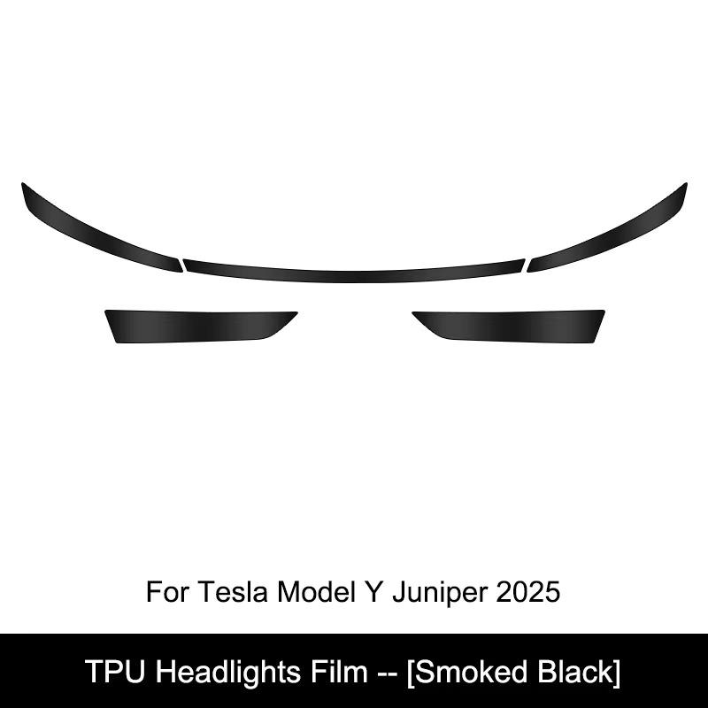 For Tesla New Model Y 2025 TPU Blackened Headlight Taillight Protective Film Model Y Juniper Headlight Color Changing Film