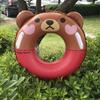 1 шт., кольцо для плавания с утолщенной ручкой в ​​виде медведя, детское водное игровое сиденье, плавающие безопасные надувные водные игрушки