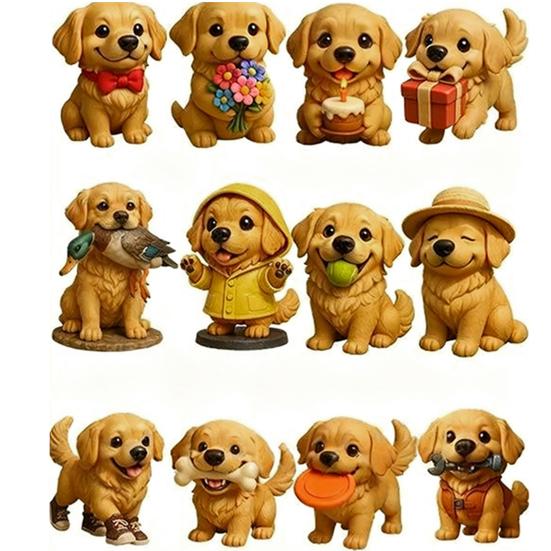 Рождественский Адвент-календарь Дизайн собаки ретривера 2025 Обратный отсчет 24 дня Подвеска на елку Праздничные украшения