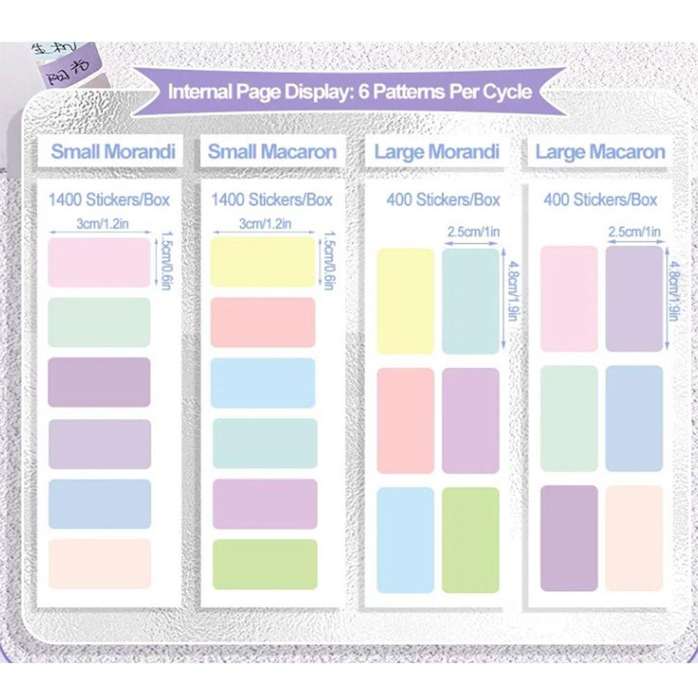 400/1400 шт. Моранди цветные выдвижные липкие заметки для письма индексные этикетки наклейки с именами студенческие подарки