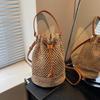 Vintage Summer Women Hand-Woven Rattan Straw Beach Wicker Crossbody Bags Female Handbag Purse Clutch Shopping Bags