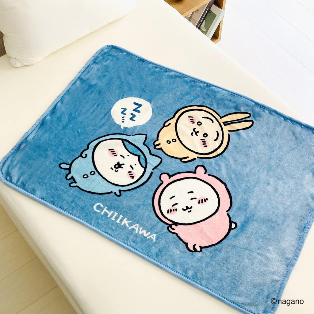 MORIPiLO Morishita Плед Chikawa Hachiware Кролик Синий 70x100 см Полуодеяло Что-то Маленькое и Милое Персонаж Товары 4620772