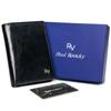 Large, Vertical Men's Wallet Without Clasp Made of Shiny Natural Leather - Rovicky