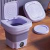 Folding Washing Machine Portable Mini Washer Powerful Decontamination Easy Operation Dorm Room Washer