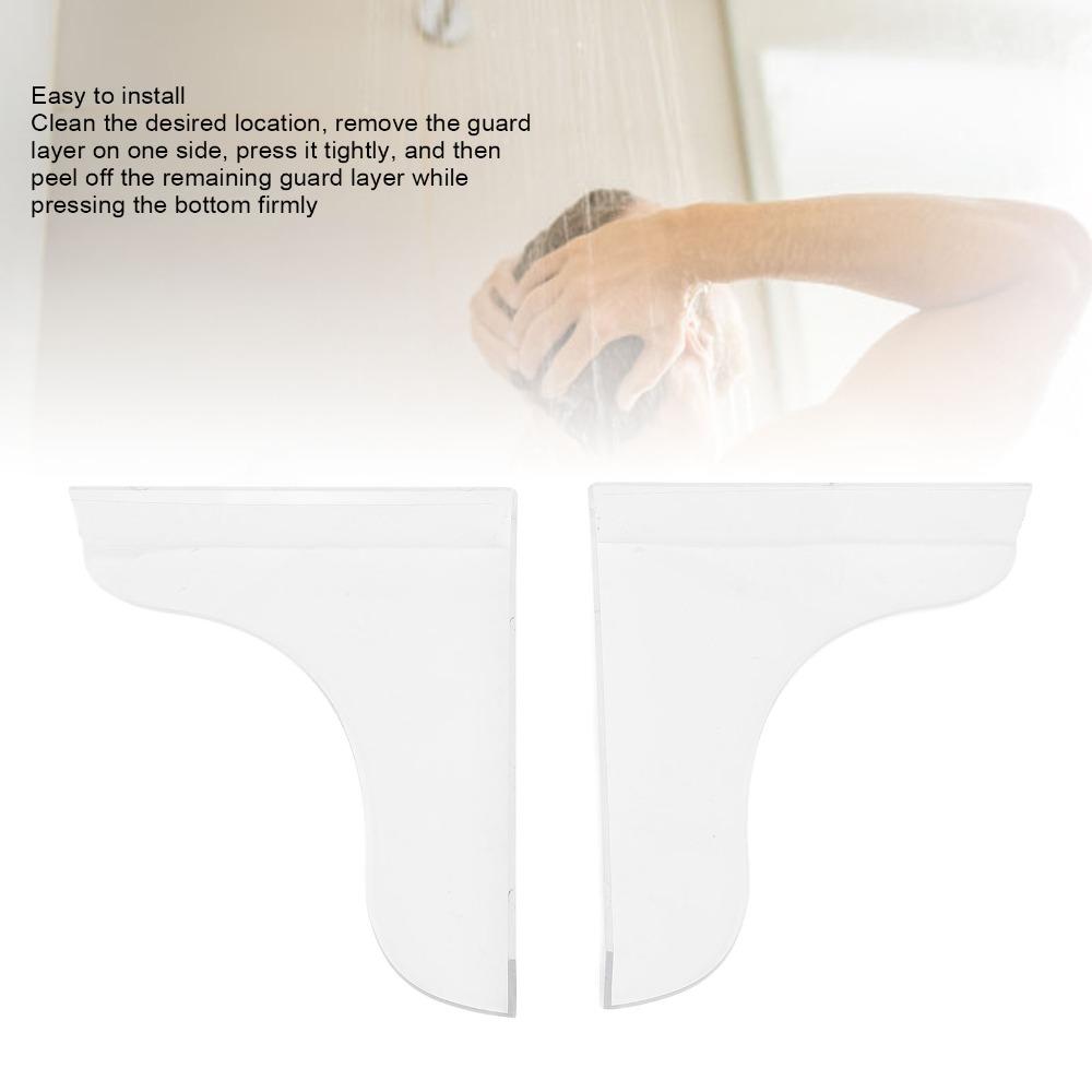 2pcs Acrylic Shower Splash Guard Clear Transparent Bathtub Water Blocker  For Bathroom Use