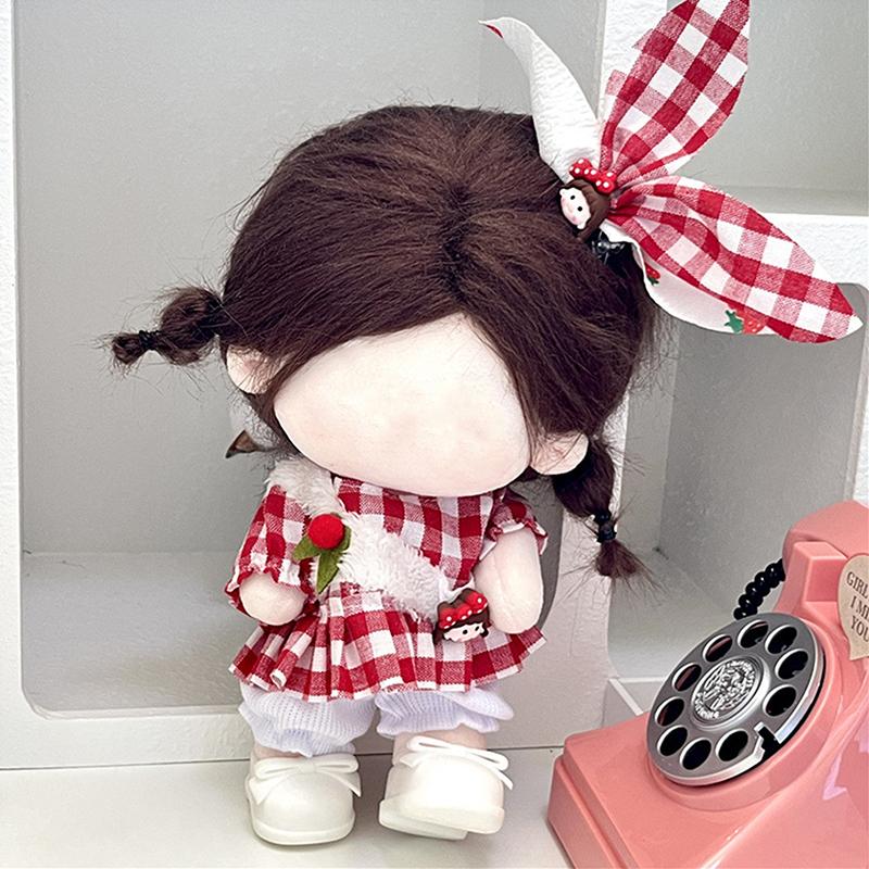 20 см хлопковая кукла, милые платья принцессы, комбинезон, футболка, плюшевая кукла, одежда, юбка с повязкой на голову, комплект платьев, аксессуары для кукол