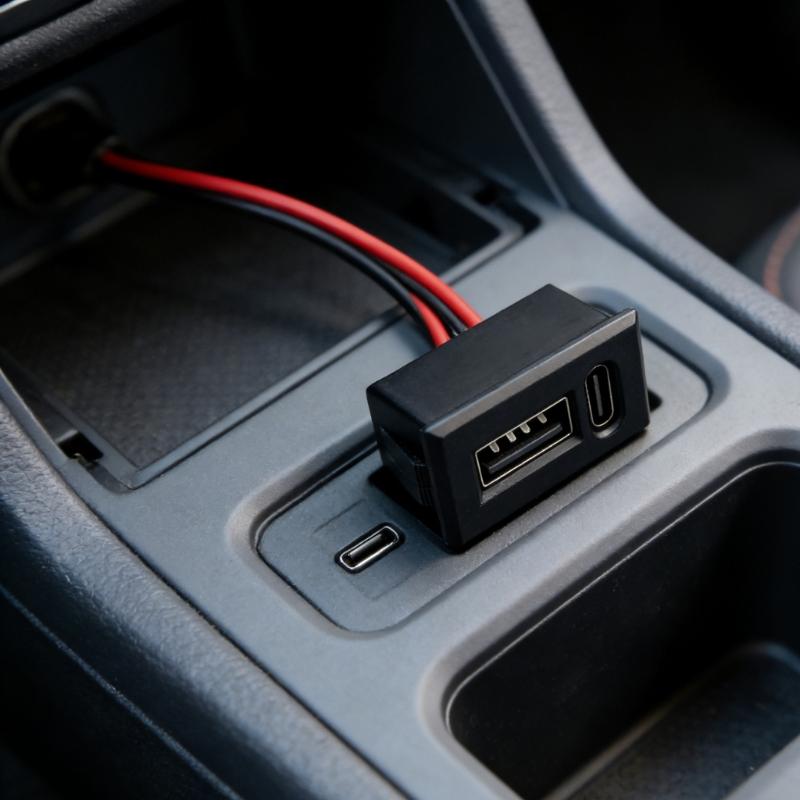 USB Type C female socket, утопленная, 2 порта, сменный разъем для зарядки ламп и различных электронных устройств