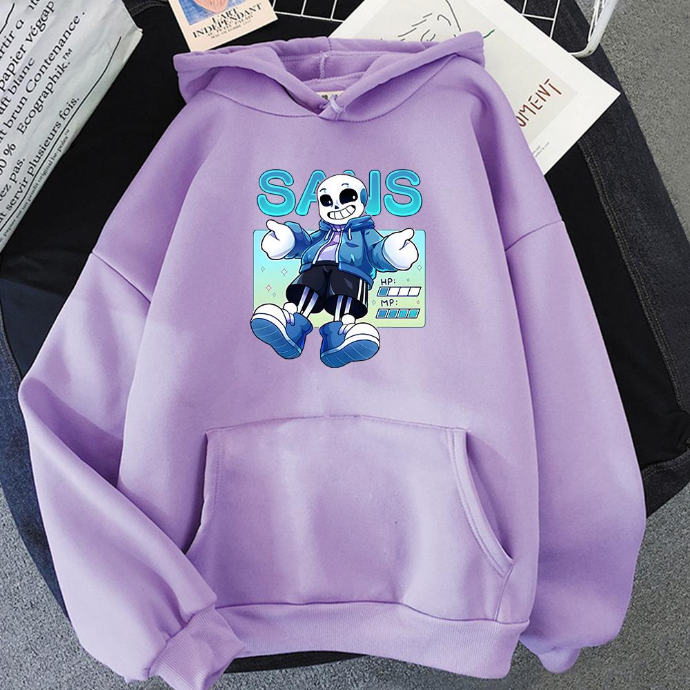 Undertale Sans Print Hoodies Men/women Winter Fleece Sweatshirts Manga Clothing Comfortable Crewneck Pullovers Casual Sudaderas