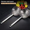 Stainless Steel Colander Long Handle Oil Frying Kitchen Fried Food Net Sieve Tool Spoon Leaky Spoon Household Cooking Tool