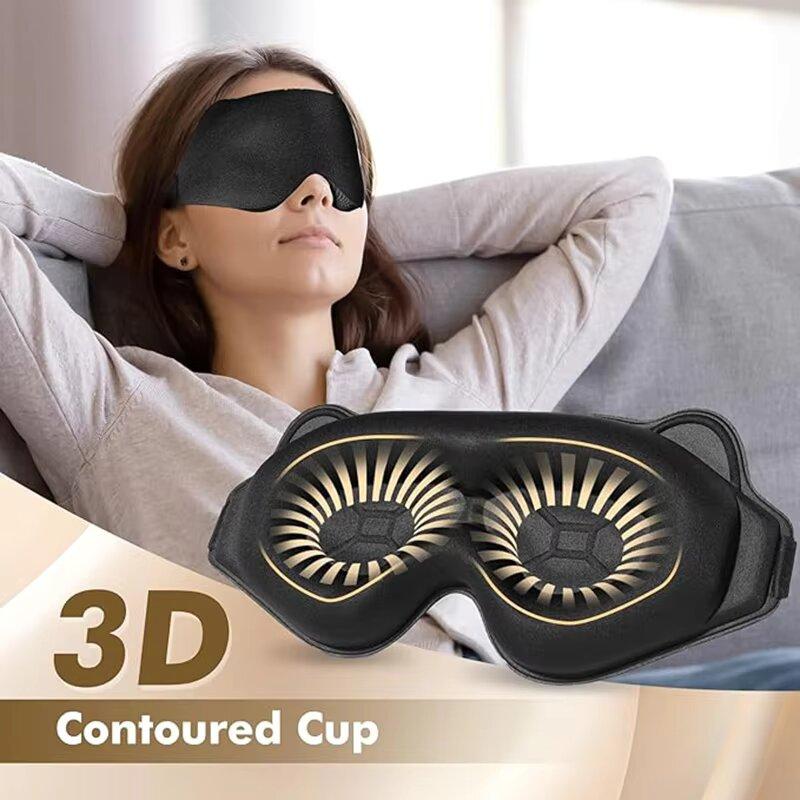 3D Контурная маска для сна с утяжелителем для спящих на боку Мягкая Удобная 100% Блокировка света Без давления на глаза Мужчины Женщины