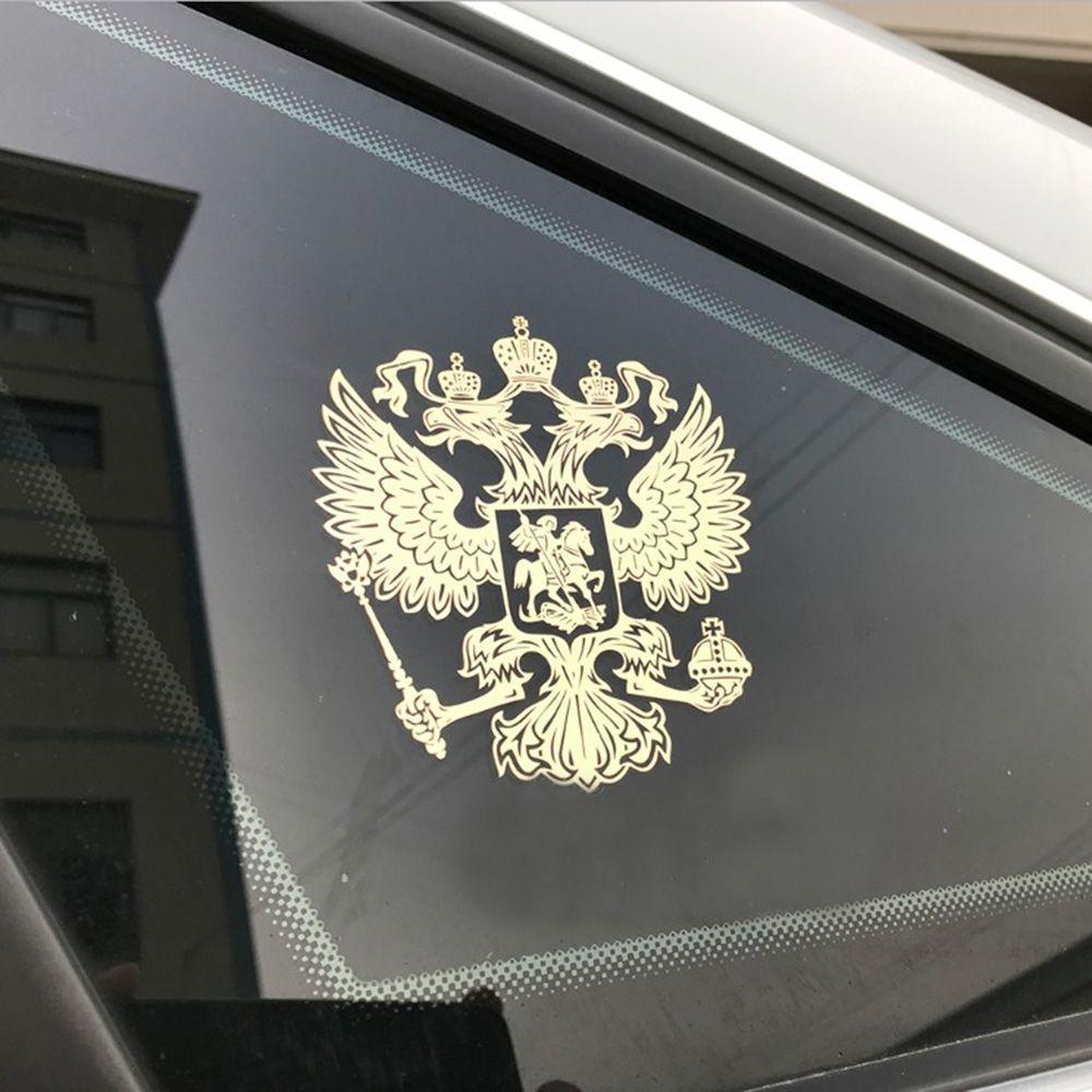 Sticker Auto Decals Car Stickers Federation Eagle Emblem Nickel Metal Coat of Arms of Russia