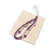 Handmade Purple Amethyst Crystal Keychain Bag Charm Women Fashion Accessory 6mm Round Beads