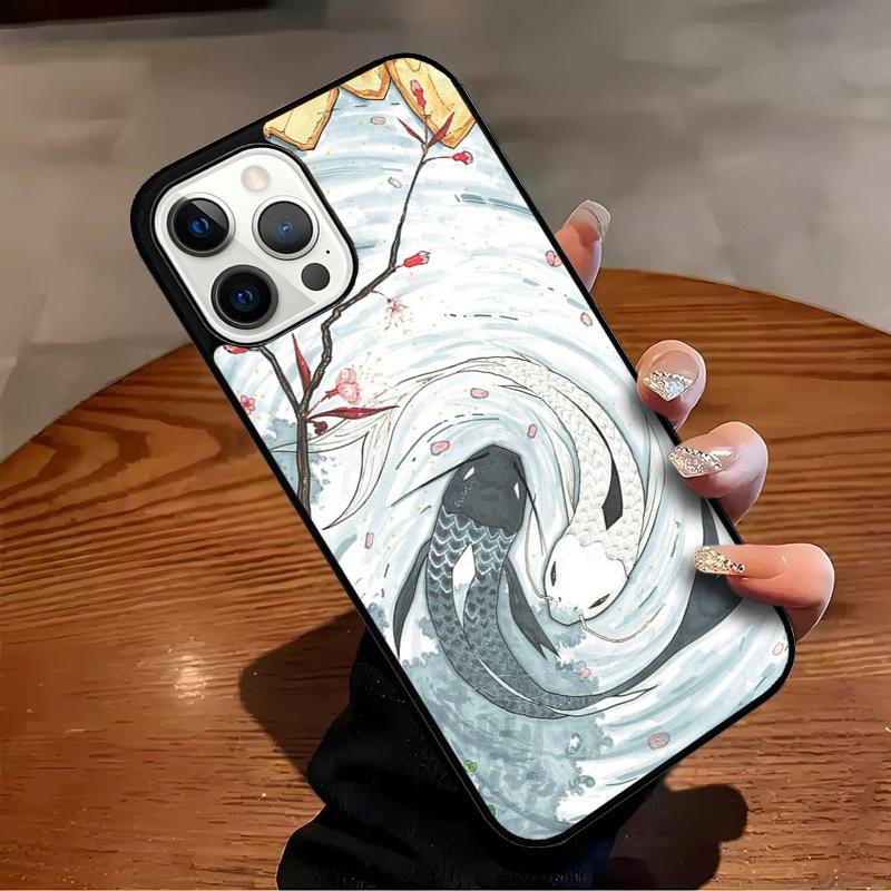 Yin Yang Koi Phone Case For iPhone 17 Air 16 15 14 13 12 11 Pro Max Max Plus Bumper Case Cover