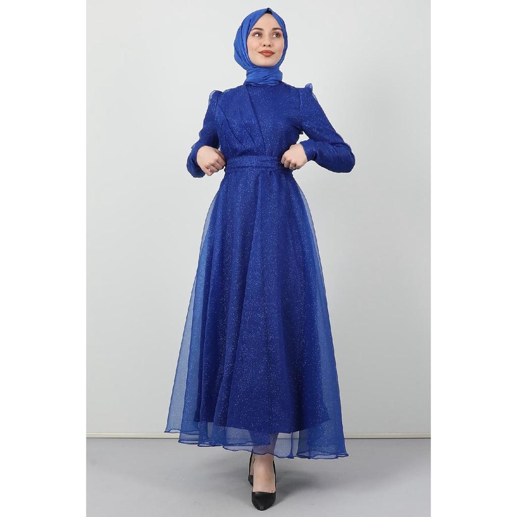 Alara Hijab Evening Dress Navy Blue