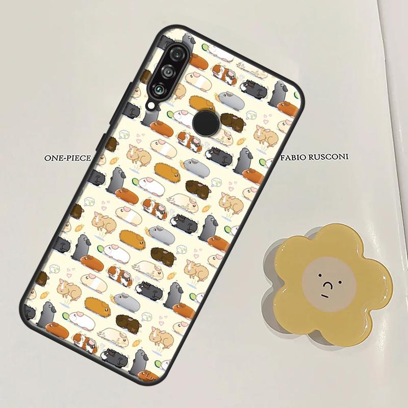 Cute Cartoon Guinea Pig For Huawei Nova Y60 Y70 Y90 Y61 Y91 3i 7i 8i 11i Nova 11 9 10 SE P20 P30 Pro P40 Lite Case