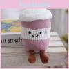 Plush Cute Keychain Cartoon Coffee Cup Pendant For Bag Decor And Gift Girls