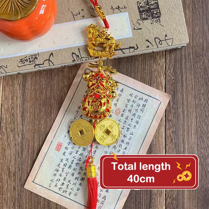 2026 Year Of The Horse Wall Hanging Car Ornament Chinese  Year Red Gold Pendant Lucky Decoration Housewarming Gifts