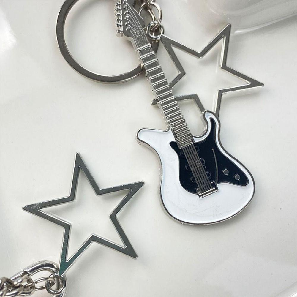 Guitar Guitar Key Chain Y2k Musical Instrument Keychain Guitar Keyring Couple Gift