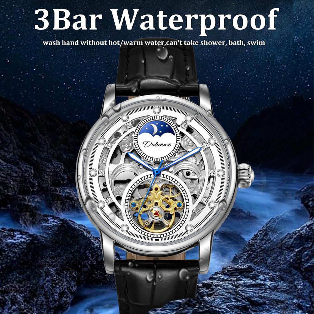 Мужские часы модные водонепроницаемые автоматические механические наручные часы роскошные турбийон деловые часы мужские Relogios