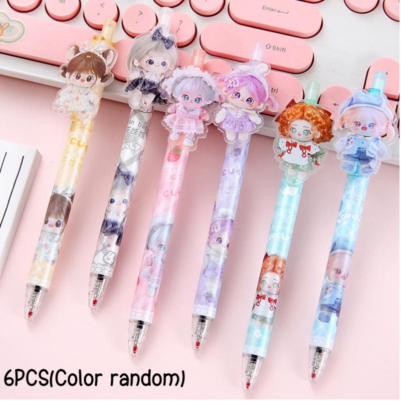 48-piece Box Of 0.5mm Cartoon Cotton Doll Sticky Push Pens Great For Students And Girls 926)