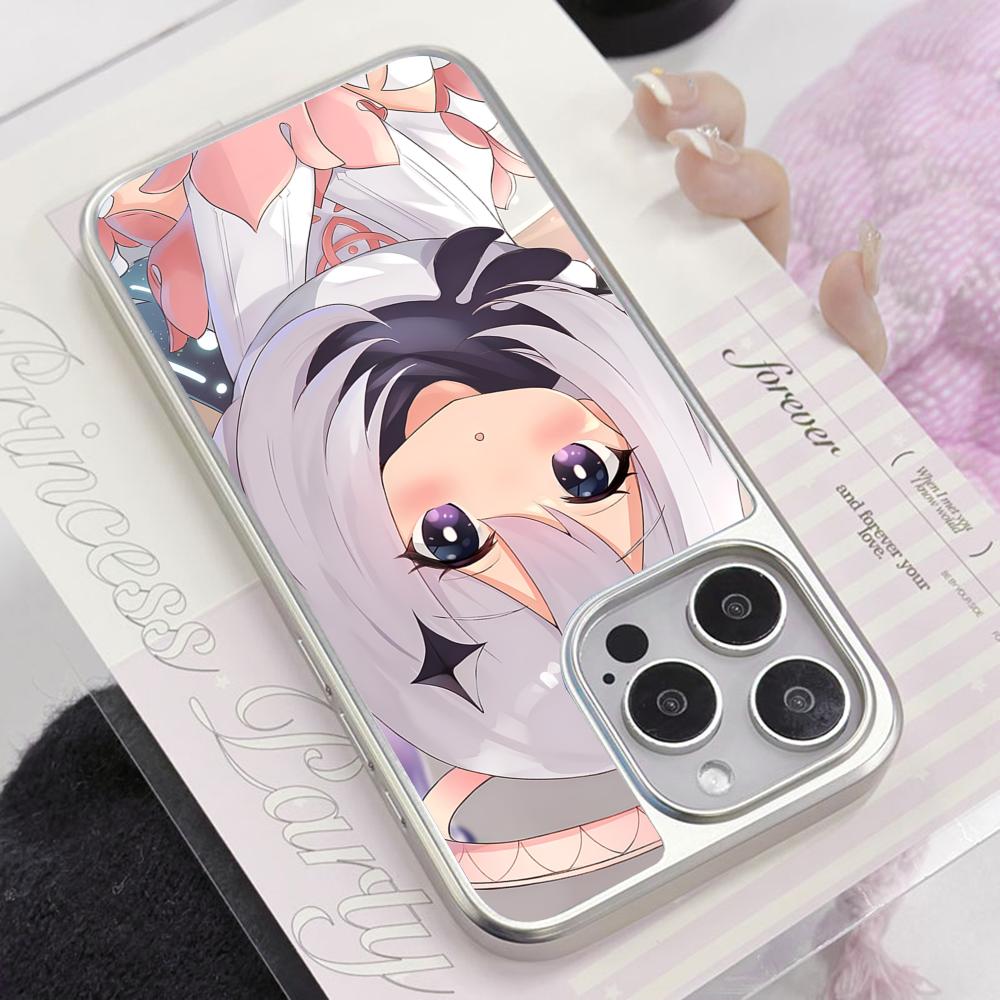 Игровой чехол для мобильного телефона GI Paimon с серебрением для iPhone 17 16 15 14 13 12 11 Air Pro Max Plus Цветная крышка