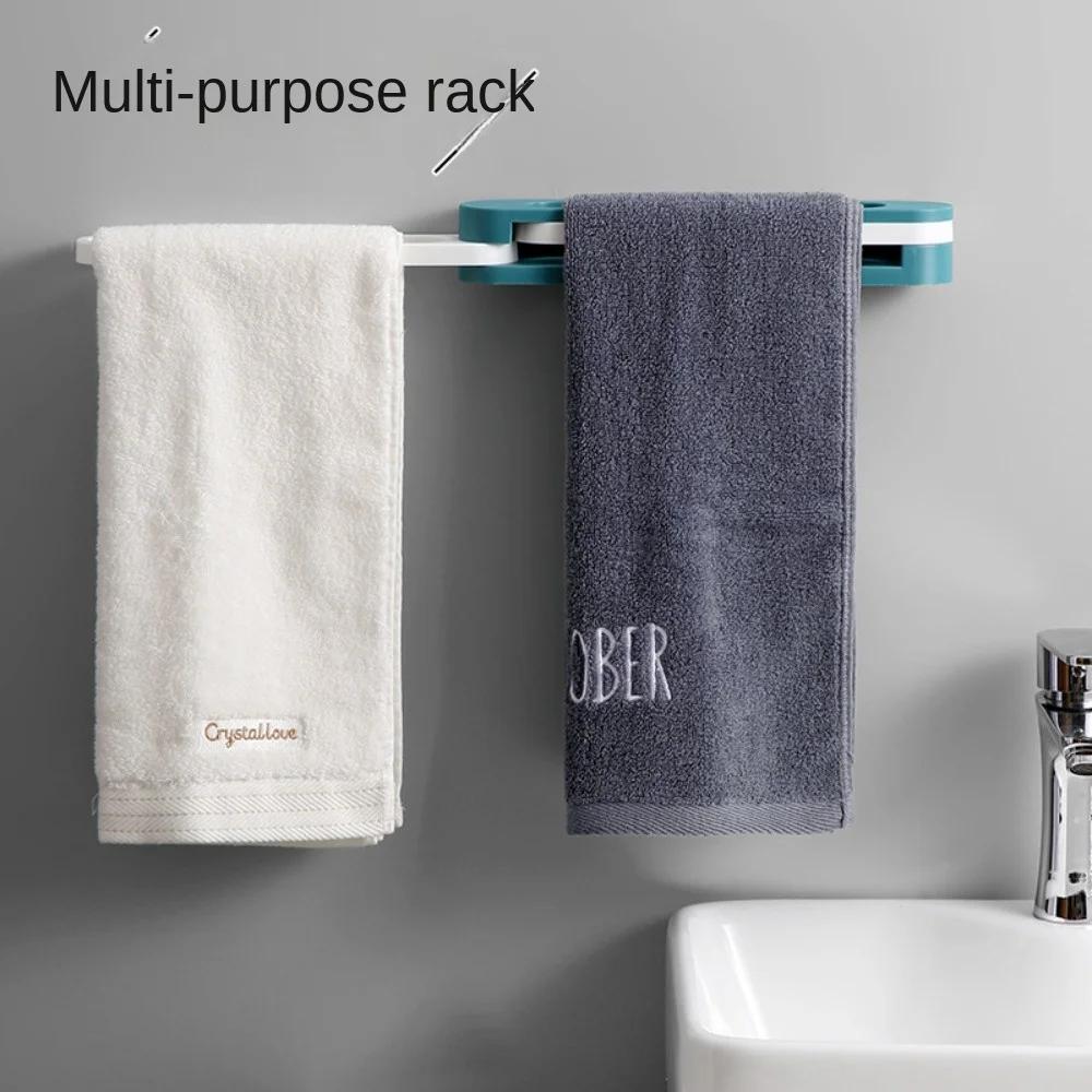 Shoe Rack Foldable Three In One Slipper Rack, Bathroom Wall Mounted Non Perforated Towel Storage Rack, Storage Rack