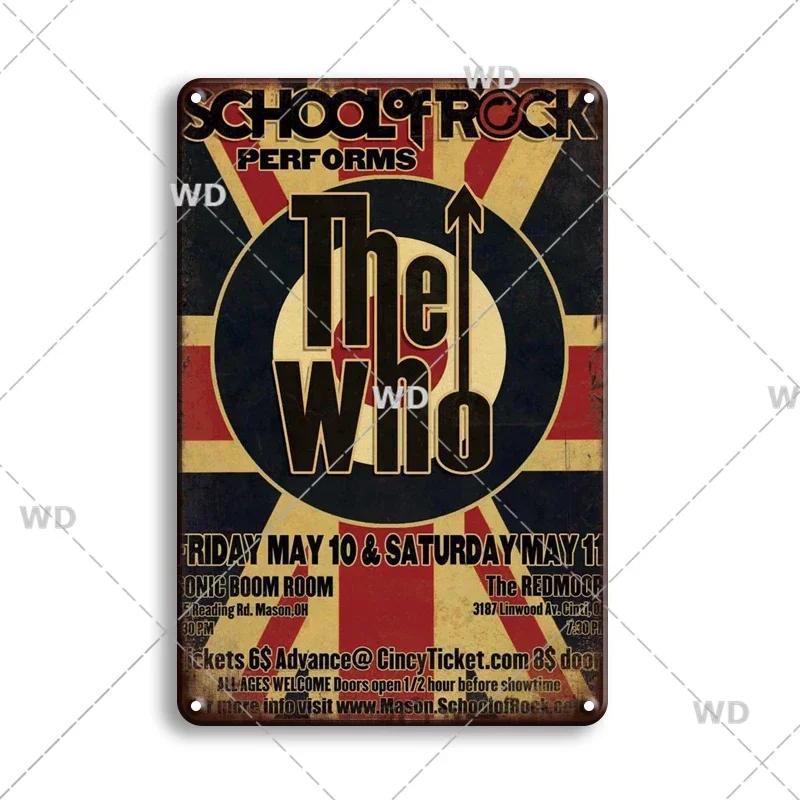 Ретро Винтажный Металлический Жестяной Знак Рок-н-Ролл Группы - The Doors ZZTOP Queen Музыкальный Постер, Настенный Декор Табличка