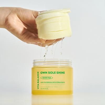 Eunyul Vita Balance Own Sole Shine Toner Pad 70 листов, 190 мл (3 варианта)