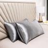 Faux Silk Pillowcase Glossy Cooling Pillow Cover Standard Size 20" X 26" Solid Color Smooth Pillow Cover for Hair And Skin