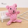 Interactive Cotton Rope Dog Toy Cute Rabbit Bear Giraffe Octopus Shape Dog Chew Toy Bite-resistant Pet Squeaky