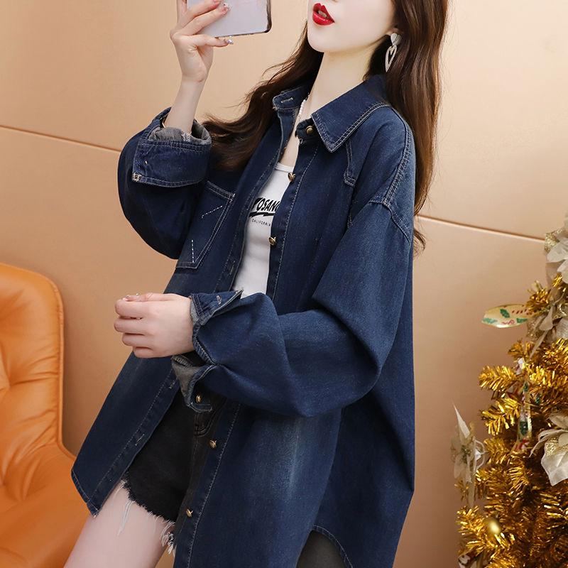 Jean Jackets for Women Fashion Button Down Denim Jacket Western Fall Shacket Jacket