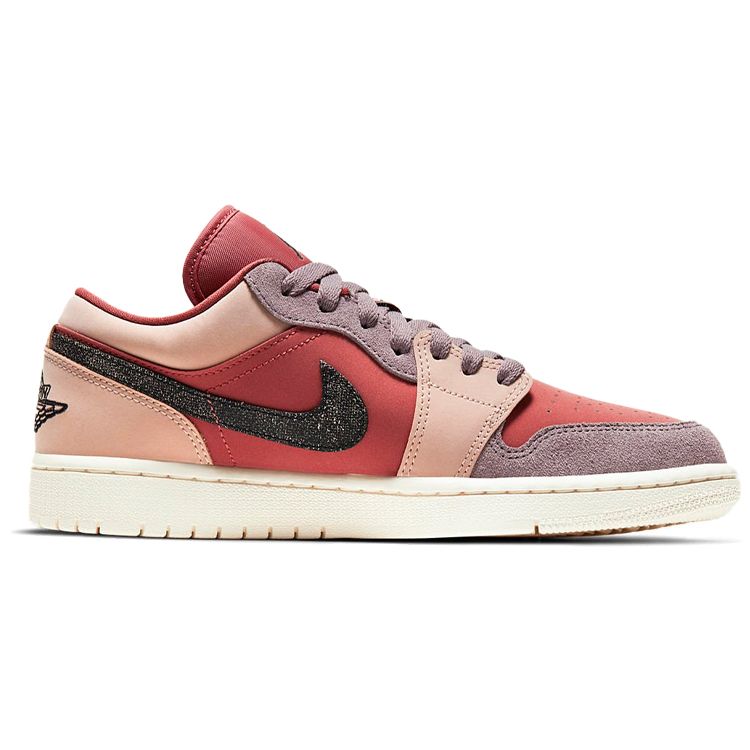 Женские кроссовки Air Jordan 1 Low Canyon Rust Розовый Черный Фиолетовый Дымчатый DC0774-602
