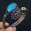 Australian Triplet Opal Bangle 999 Copper Wire Wrapped Cuff Bracelet, Adjustable Bangle Gemstone Jewelry, Gift For Mom Handmade Brand, New Jewelry