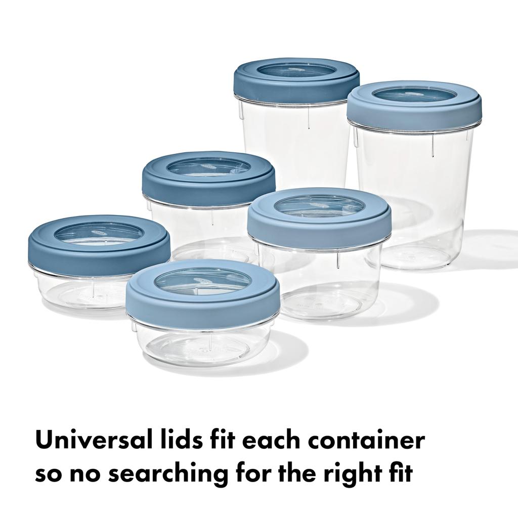 Упаковка для заморозки OXO Storage Twist Stacking 592 мл, контейнер, набор из 3 предметов, микроволновая печь, посудомоечная машина, совместимый, еда, готовый, в комплекте,