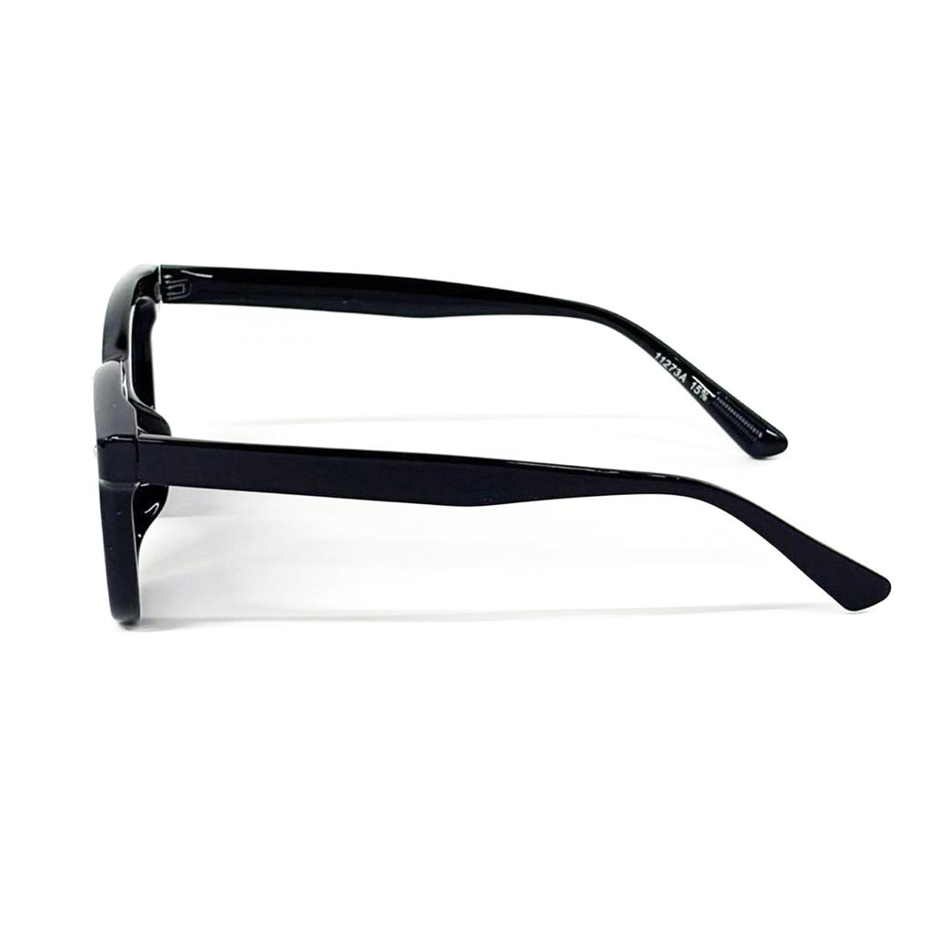 Солнцезащитные очки FashionBerry Shiny Black x Smoke Wellington для мужчин и женщин с легкими прозрачными линзами для защиты от УФ-лучей, стильные, 99% защита, оправа, унисекс,