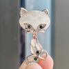 Cute and Versatile Animal Little Fox Brooch Accessories, Fashion Trend Temperament Personalized Opal Pin