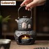 Coarse Pottery Warmer Tea Stove Samovar Candle Portable Tea Stove Travel Outdoorflat Catering Tea Heater Kitchen Accessories