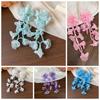 1 pair Bohemian Style Vacation Flower Eardrops with Beads Tassel Women Seaside Earrings  Bride
