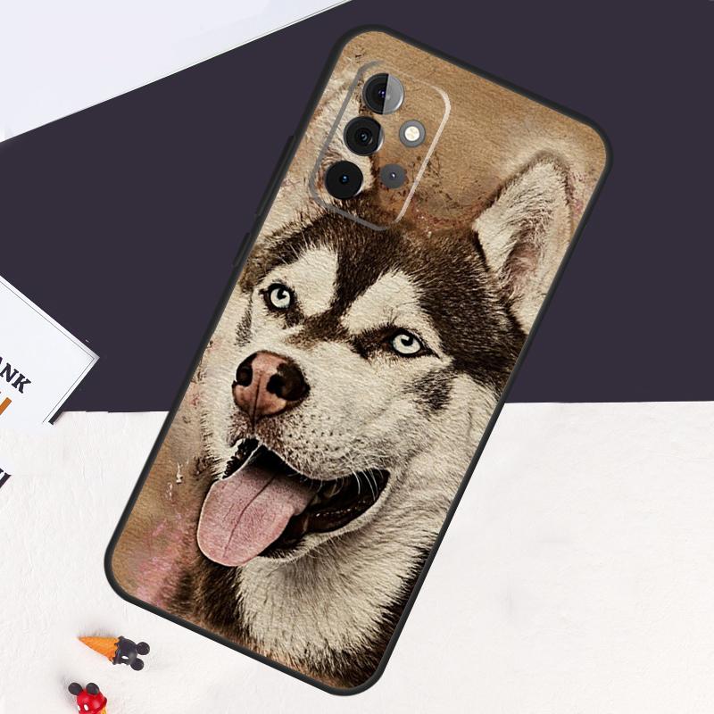 Siberian Husky Sled Dog Case For Samsung Galaxy A05 A06 A26 A16 A56 A36 A22 A32 A52 A54 A34 A14 A55 A15 A53 A33 A35