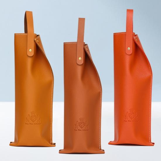 Сумка для вина Элегантная Стильная Шампанское Винные Бутылки Сумка-переноска Искусственная Кожа Вино