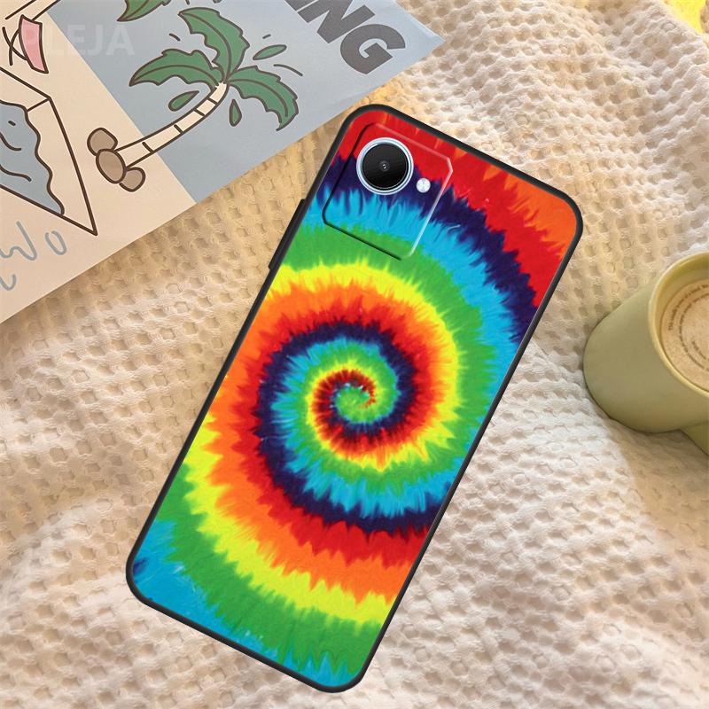 Чехол Радужный Спиральный Тай-дай для Realme 15 11 12 13 14 Pro Plus C65 C67 C71 C63 C61 C55 C51 C53 C35 C75 GT6 GT7 Pro