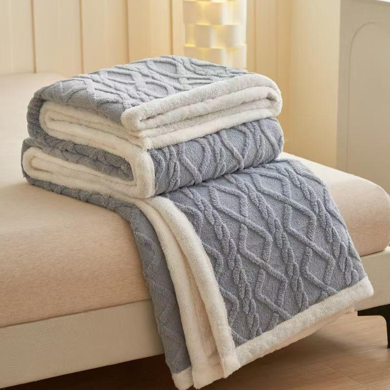 Single/Queen/Super King Thicker Fleece Throw Blanket for Bed or Sofa , Soft Plush Blanket