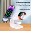 Магнитный беспроводной держатель для мобильного телефона, беспроводная быстрая зарядка для мобильного телефона, беспроводное зарядное устройство четыре в одном
