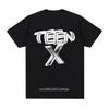 Мужская футболка с логотипом Rapper Ken Carson Merch Teen X, высококачественная повседневная футболка унисекс, винтажные футболки большого размера из 100% хлопка Y2K